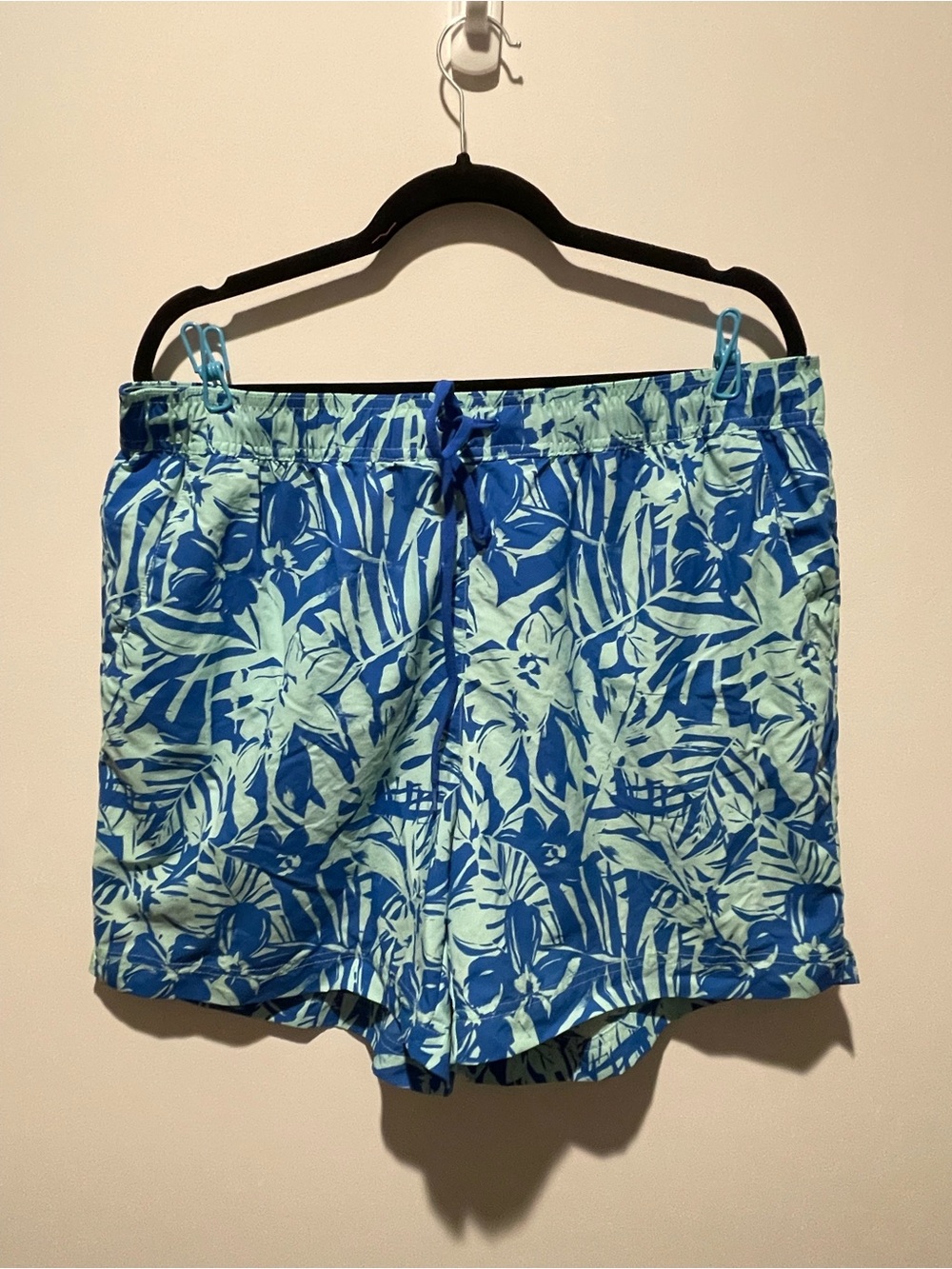 Columbia Blue Tropical Print Women’s Water Shorts